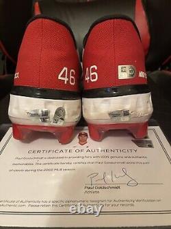 Paul Goldschmidt Cardinals Game Used Cleats Signed Inscribed 22 MVP 2022 Season