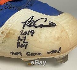 Pete Alonso Signed 2019 NL ROY Game Used NIKE Cleats FANATICS Hologram Mets AUTO