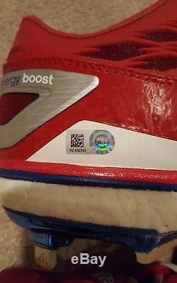 Philadelphia Phillies game used issued Chase Utley cleats Dodgers mlb authentica