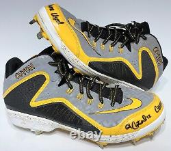 Pirates Cutch Andrew McCutchen Signed 2014 Game Worn Used Nike Baseball Cleats