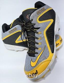 Pirates Cutch Andrew McCutchen Signed 2014 Game Worn Used Nike Baseball Cleats