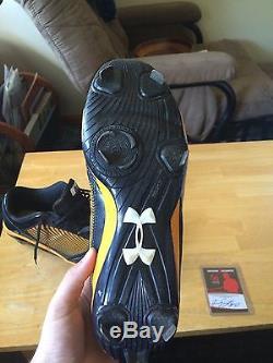 Pittsburgh Pirates autographed Gregory Polanco game used cleats COA INCLUDED