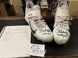 Pittsburgh Steelers Chris Wormley Signed 2021 Game Used Cleats Vs Browns Oct 31