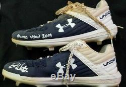 Psa/dna Drew Waters Autographed 2019 Game Used Under Armour Braves Cleats 72&73