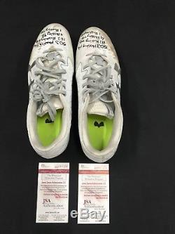 Quinton Flowers Signed Usf Game Used Under Armour Cleats Jsa Witness Vs Ucf Wow