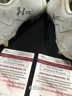 Quinton Flowers Signed Usf Game Used Under Armour Cleats Jsa Witness Vs Ucf Wow