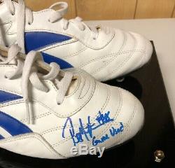 RARE Buffalo Bills Game Used Cleats Pete Metzelaars Autographed Letter Bills