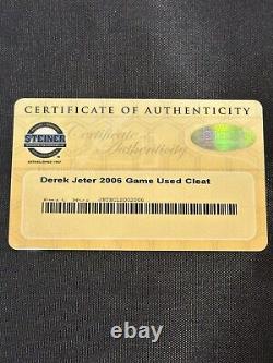 RARE Derek Jeter GAME USED Signed Cleat DUAL Steiner / Jeter COA NY Yankees