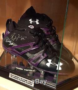Ray Lewis Game Used Worn Signed Ravens UA NFL Football Cleats Shoes RL & JSA COA
