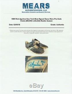 Rick Aguilera Game Used Worn & Signed 1985 Rookie Year Cleats Mets MEARS BAS COA