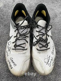 Roansy Contreras 2021 Game Used Signed Cleats Pittsburgh Pirates Top Prospect