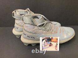 Robert Puason Oakland A's Signed Auto 2020 Game Used Cleats Gray