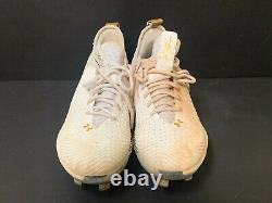 Robert Puason Oakland A's Signed Auto 2020 Game Used Cleats White/Gold