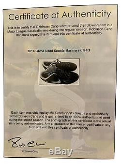 Robinson Cao Game Used Signed Cleats Seattle Mariners Photo Matched