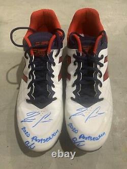 Ronald Acuna Jr. Atlanta Braves Game Used Cleats 2020 Playoffs Custom Signed