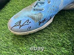 Ronald Acuna Jr. Atlanta Braves Game Used Cleats 2022 Signed USA SM Auth