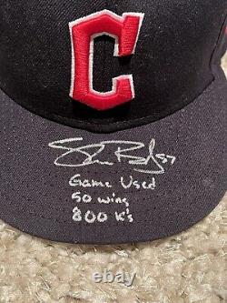 SHANE BIEBER AUTO GAME USED CLEATS AND HAT SET 50 WIN + 800k GAME MLB COA PHOTO