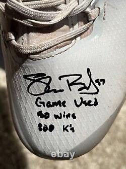SHANE BIEBER AUTO GAME USED CLEATS AND HAT SET 50 WIN + 800k GAME MLB COA PHOTO