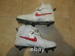 STEVE BONO AUTOGRAPHED GAME USED CLEATS 49ERS CHIEFS WithPHOTO MATCH