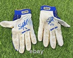 Salvador Perez Kansas City Royals Home Game Used Batting Gloves SP-13 GUG LOA