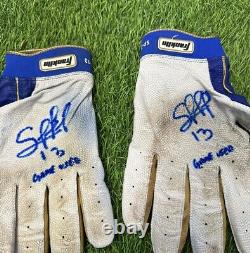 Salvador Perez Kansas City Royals Home Game Used Batting Gloves SP-13 GUG LOA