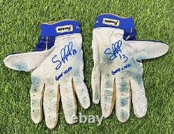 Salvador Perez Kansas City Royals Home Game Used Custom Batting Gloves GUG LOA