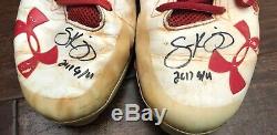 Scott Kingery GAME USED 2017 CLEATS signed WORN autograph Phillies