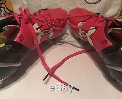Shamarko Thomas Pittsburgh Steelers Game Used Worn Breast Cancer Cleats