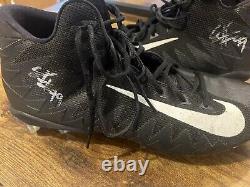 Shy Tuttle NEW ORLEANS SAINTS GAME Worn USED Nfl Nike CLEATS With COA Christmas
