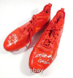 Signed 2019 Kolten Wong Game-Worn adidas RED Cleats Size 10.5 COA #AA0045936