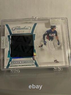 Spencer Torkelson 2020 Panini Flawless Spikes Game Used Cleat Relic 3/18