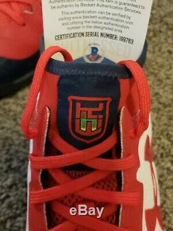 St. Louis Cardinals Kolten Wong Signed Game Used Cleats with Beckett Witness COA