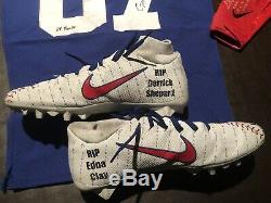 Sterling Shepard Auto Game Used Worn Jersey, Cleats And Gloves Vs Bears