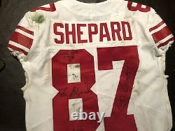 Sterling Shepard Auto Game Used Worn Jersey, Cleats And Gloves Vs Eagles