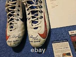 Sterling Shepherd Game Worn Rookie Cleats JSA PSA DNA OU Sooners NFL NY Giants