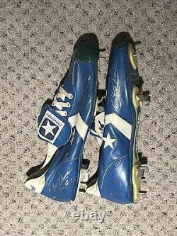 Steve Maye Game Used & Signed Baby Blue San Jose Bees Rare Toe Protector Auto