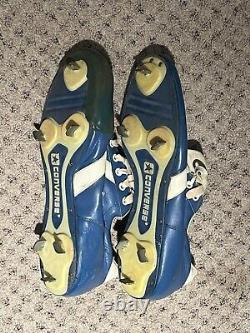 Steve Maye Game Used & Signed Baby Blue San Jose Bees Rare Toe Protector Auto