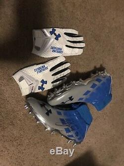 Steve Smith Cleats, Panthers, Carolina Panthers, Game Issued, Game Used
