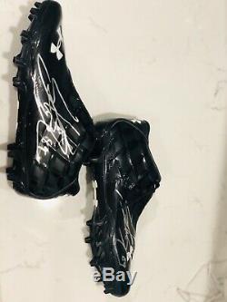 Steve Smith Game Used and Signed Cleats Carolina Panthers
