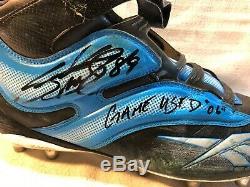 Steve Smith Signed Carolina Panthers Game Used Football Reevok NFL Cleats Pair