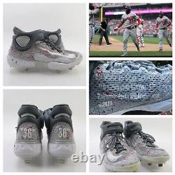 Stone Garrett Game Worn 2023 Used Nike Off-White Cleats Washington Nationals #36