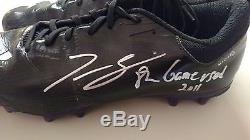 TORREY SMITH 2011 ROOKIE GAME USED CLEATS WithINSCRIPTIONS JSA CERTIFIED RAVENS