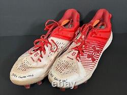 Thomas Saggese Cardinals Auto Signed 2023 Game Used Cleats Beckett Witness