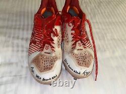 Thomas Saggese St Louis Cardinals Auto Signed 2024 Game Used Cleats