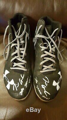 Tim Anderson ROOKIE autographed auto game used worn cleats Sids Graphs COA