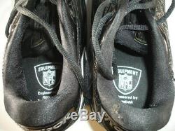 Tim Brown'Last Game' Game Used Autographed Cleats given to Larry Fitzgerald
