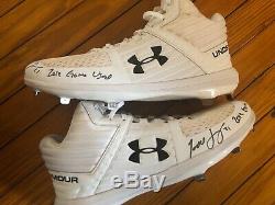 Todd Frazier 2019 GAME USED CLEATS New York Mets Dual Signed Under Armour