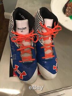 Todd Frazier Signed 2018 Game Used Mets Under Armour Baseball Cleats Beckett