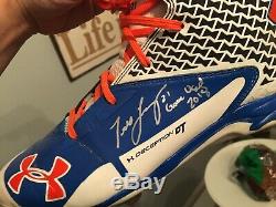 Todd Frazier Signed 2018 Game Used Mets Under Armour Baseball Cleats Beckett