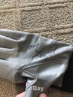 Tony Gonzalez Game Used Game Worn Cleats And Gloves. Signed. Chiefs Falcons